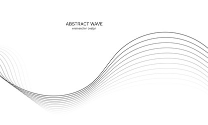 Abstract wave element for design digital vector