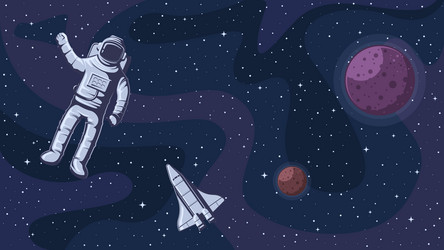 Astronaut in Outer Space vector image
