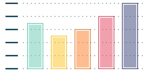 color column chart data infographic statistic vector image