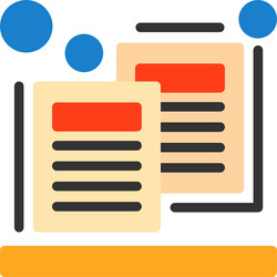 duplicate content flat style icon design vector image