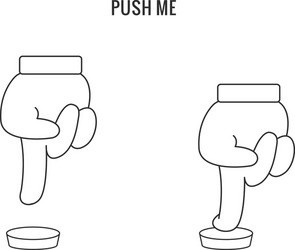 Hand Pressing Button - Push Notification vector image