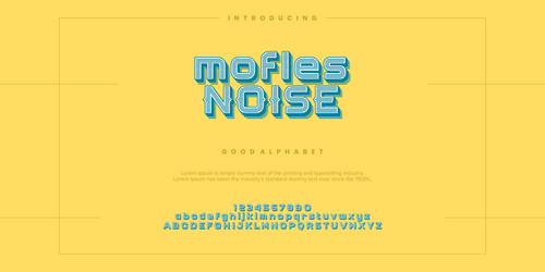 mofles noise minimal abstract alphabet fonts vector image