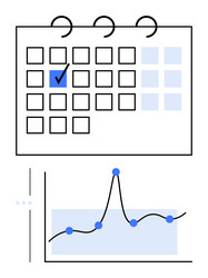 planning and data analysis for effective time vector image