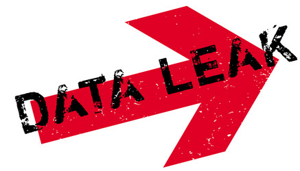 Data leak rubber stamp Royalty Free Vector Image