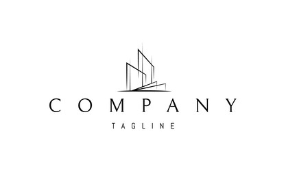 logo on which an abstract image of two vector image