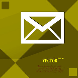 Mail envelope flat modern web design vector