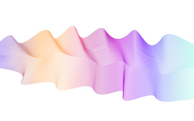 multicolor wave design fluid pattern flow ribbon vector image