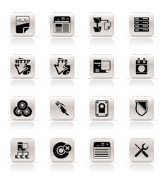 Server Icons - Computer & Network vector image