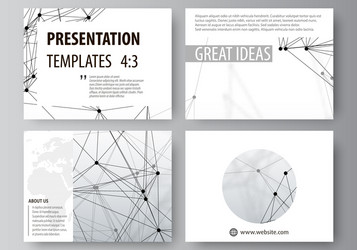 Set of business templates for presentation slides vector