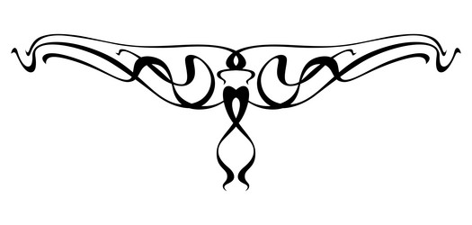 vignette in art nouveau style decorative curl vector image