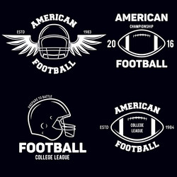 Vintage Football Emblems & Logos Vector Image
