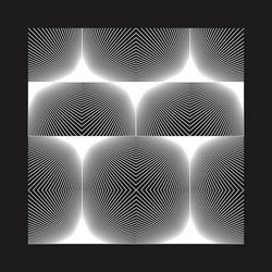 Abstract geometric pattern with op art effect vector