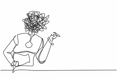Continuous one line drawing robot with round vector