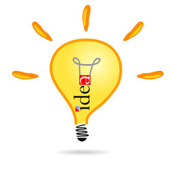 Idea bulb part two vector