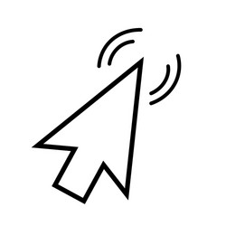 mouse arrow cursor flat web icon or sign isolated vector image