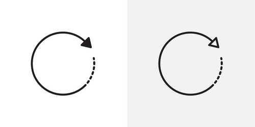 rotate right icons pack for apps and ui ux desigs vector image