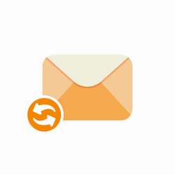 check email envelope mail refresh icon vector image