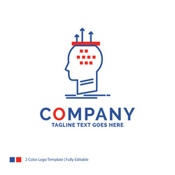 Company name logo design for algorithm brain vector