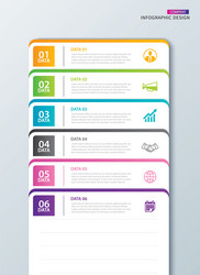 Data Index Tab Paper Template vector image