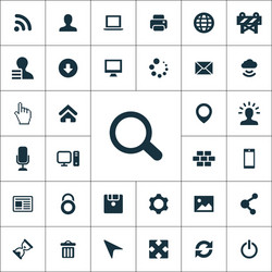 webdesign simple icons universal set for web vector