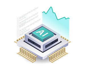 AI in Data Analysis vector image