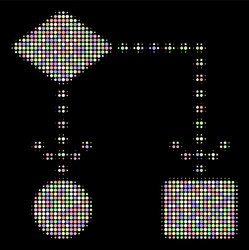 algorithm scheme halftone mosaic of dots vector image