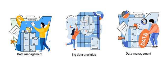 Big data analytics platform management vector