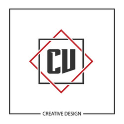 Initial letter cv logo template design Royalty Free Vector