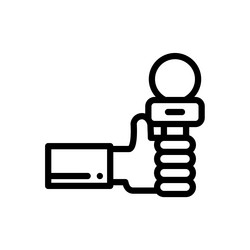 microphone icon thin linear style design isolated vector image