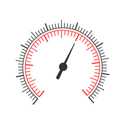 round measuring scale with two charts anr arrow vector image