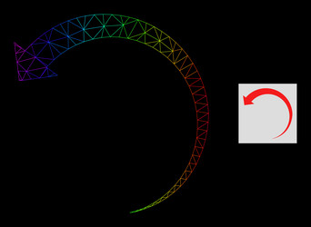 spectrum gradient polygonal mesh rotate backward vector image