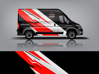 Van Wrap Car Decal Graphics Vector Image