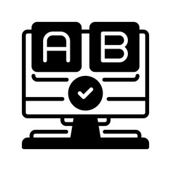 ab testing line icon linear style sign for mobile vector image
