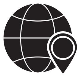 earth globe diagram gps map pointer and icon vector