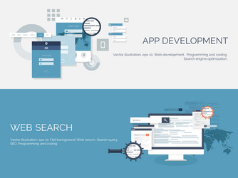flat computing background vector image