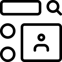 searching user information with inside details vector image