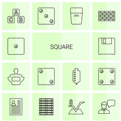 Square icons vector