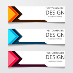 Abstract design banner web template with three vector