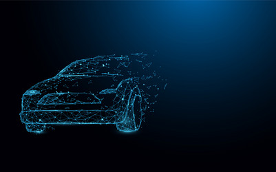 Abstract Particle Car Form vector image