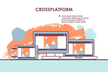 cross platform website interface vector image