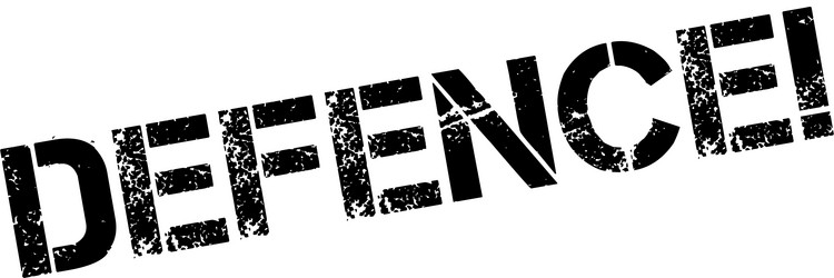 Defense rubber stamp Royalty Free Vector Image