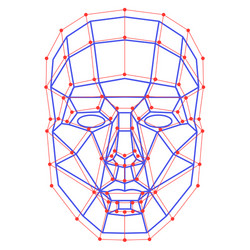 facial recognition system concept face id vector