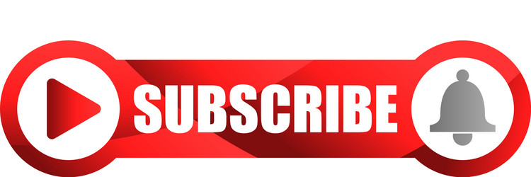 Graphic subscribe red button with play vector