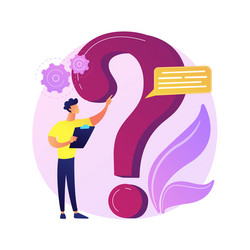 website faq section concept metaphor vector image