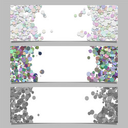 Abstract banner template set with colored dots vector