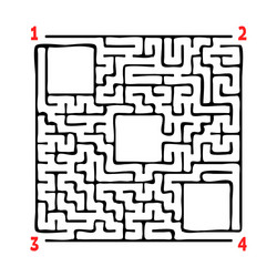 abstract square maze game for kids puzzle vector image