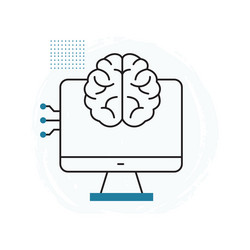 ai systems and user interface icon design data vector image