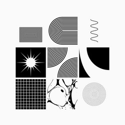 black and white abstract pattern design vector image