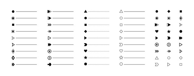 bullet points minimalistic point icons vector image