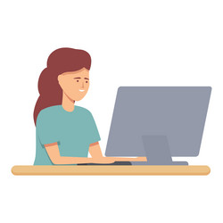 computer programming icon cartoon vector image